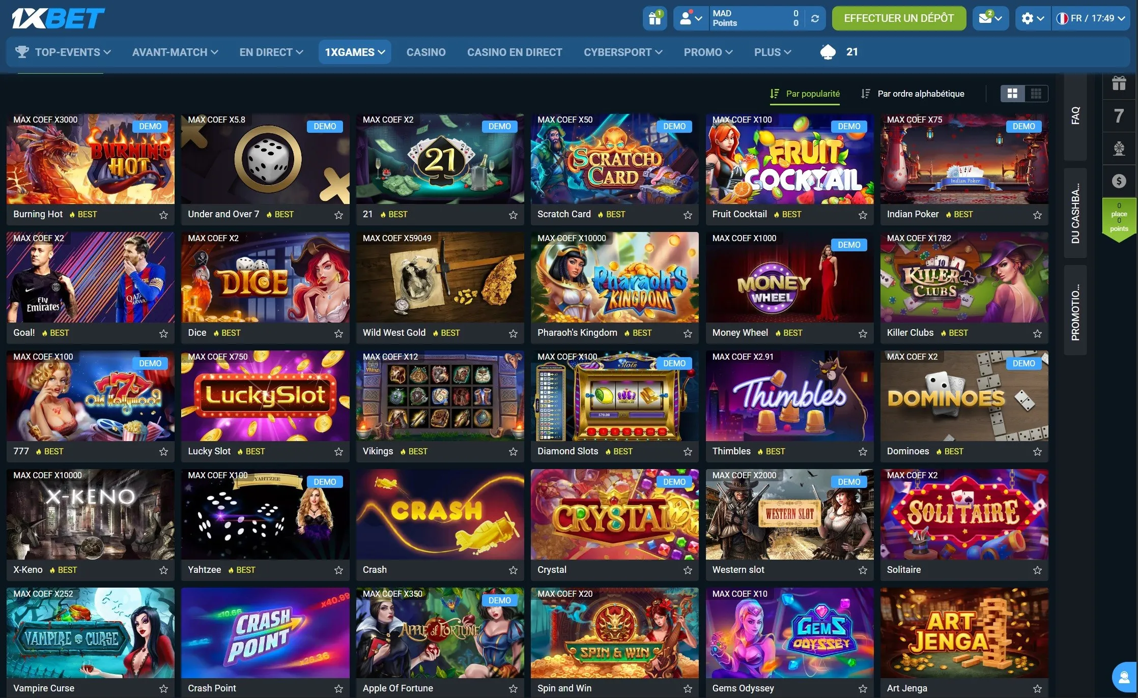 Quels jeux de casino sont disponibles après installation sur iOS 