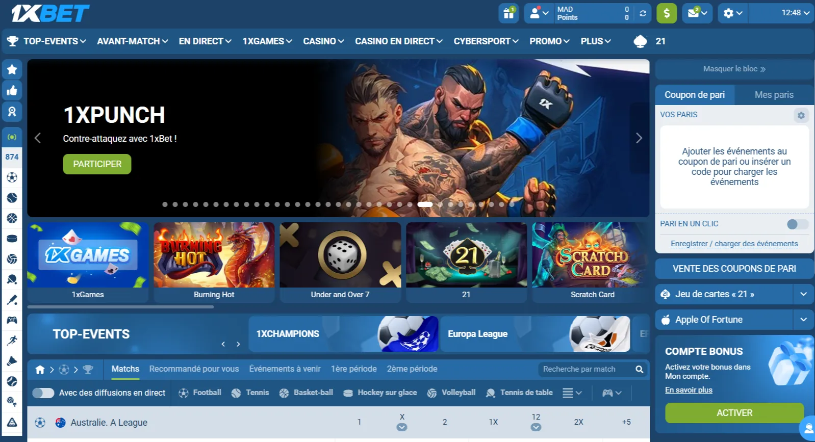 Paris sportifs sur mobile et cotes améliorées 